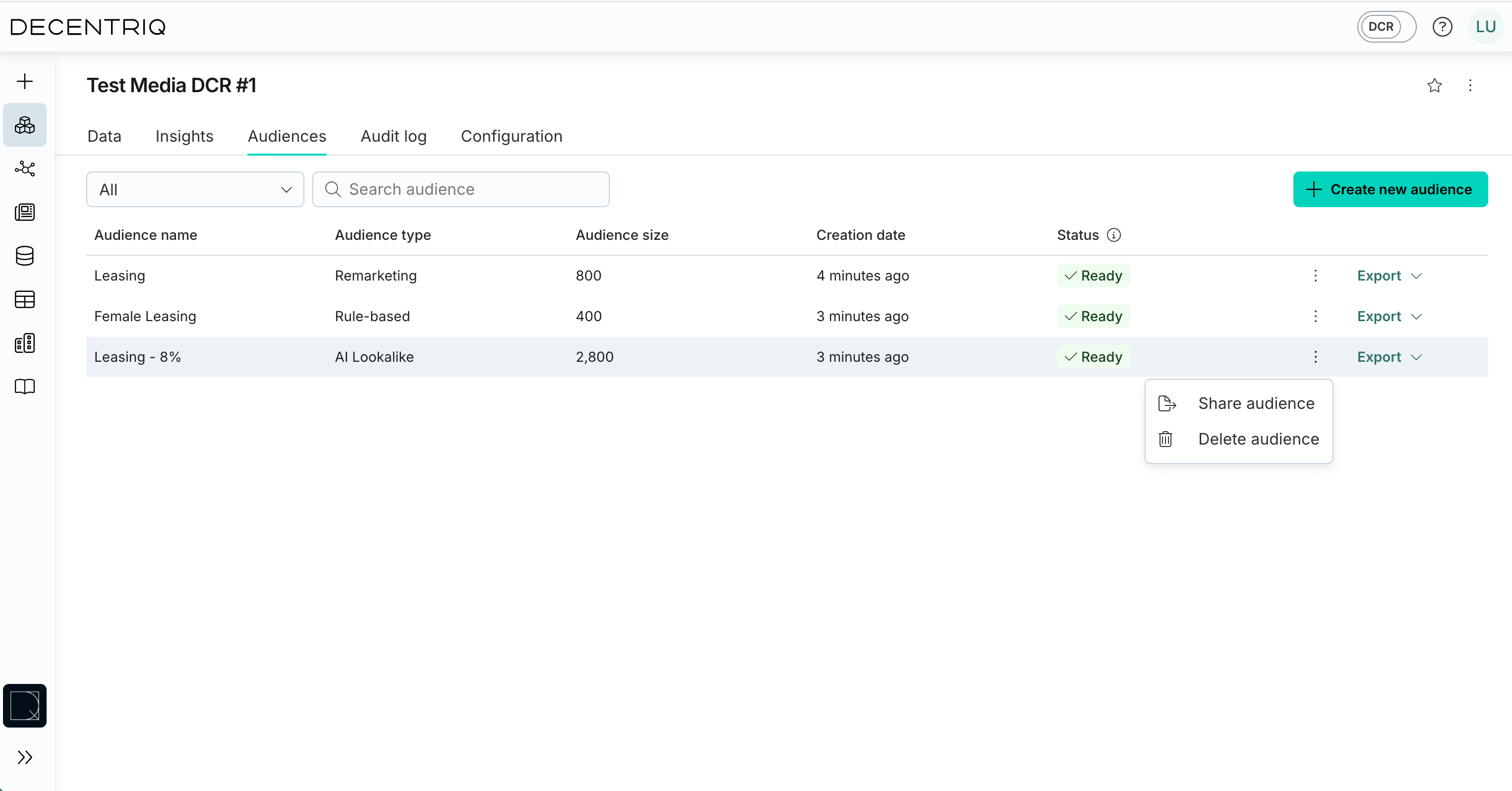 Collaborate on audiences